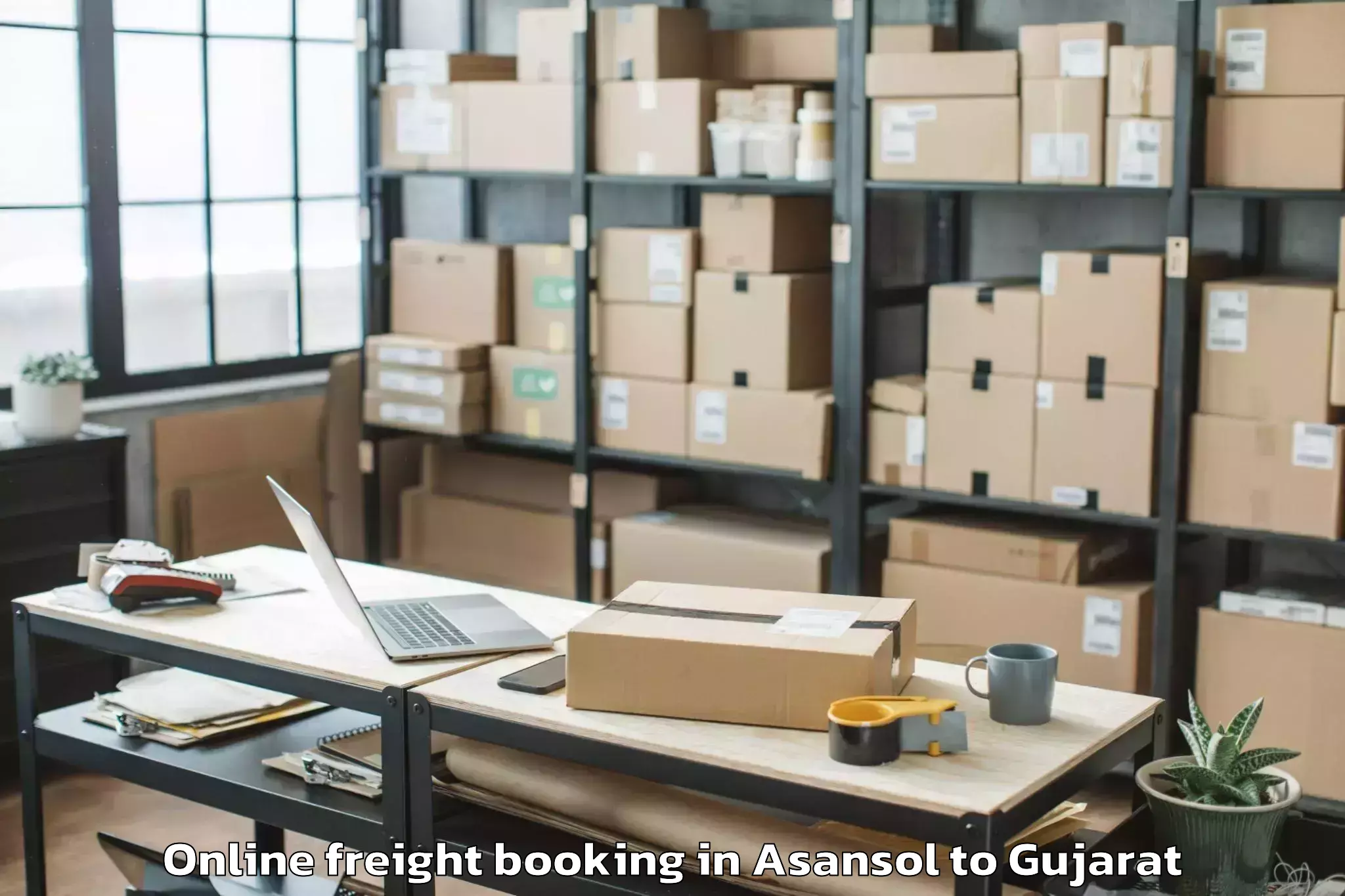 Get Asansol to Pardi Online Freight Booking